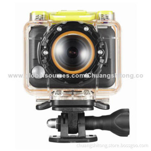 Hot sale Wi-Fi sports action camera, 1080P full HD 5MP video recorder with waterproof 60m